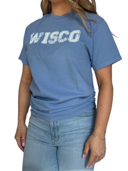 Wisco Tee is Washed Denim