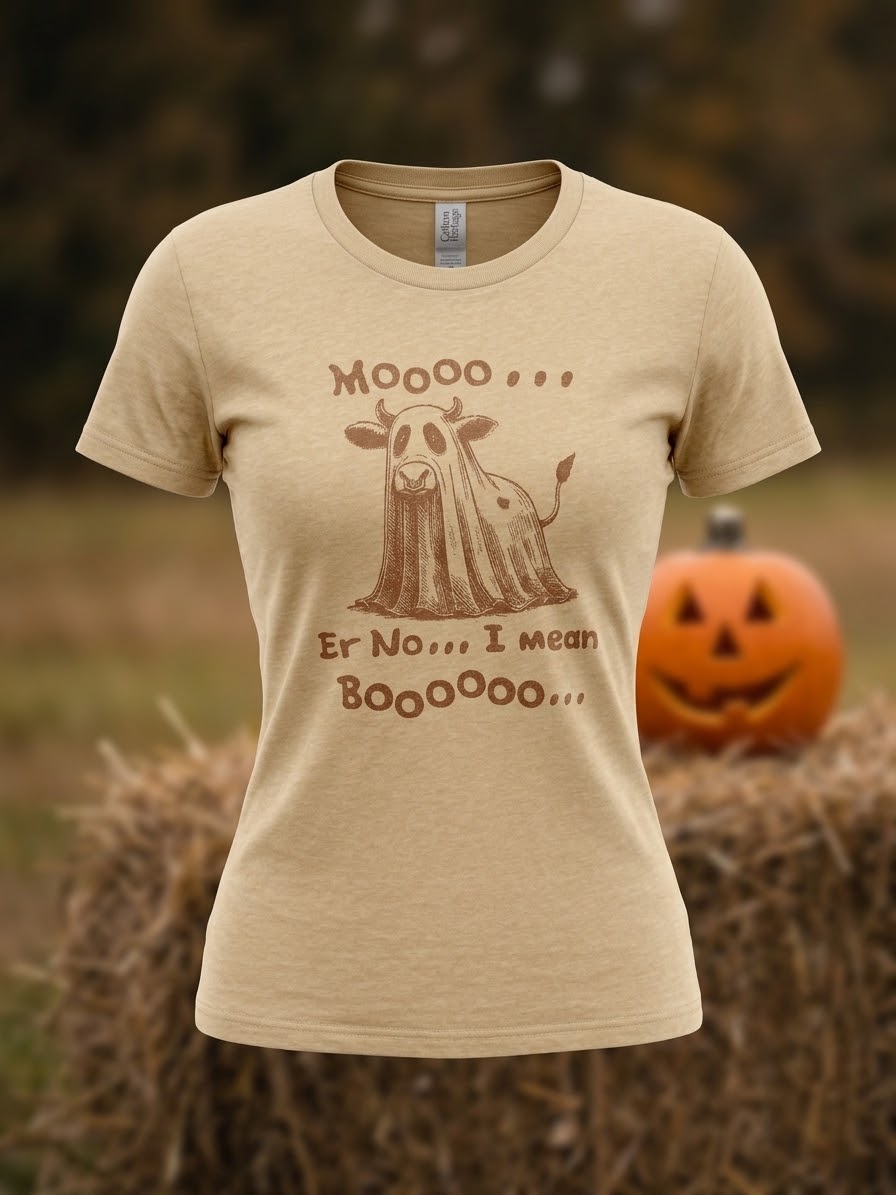 Boooo tee on vintage gold