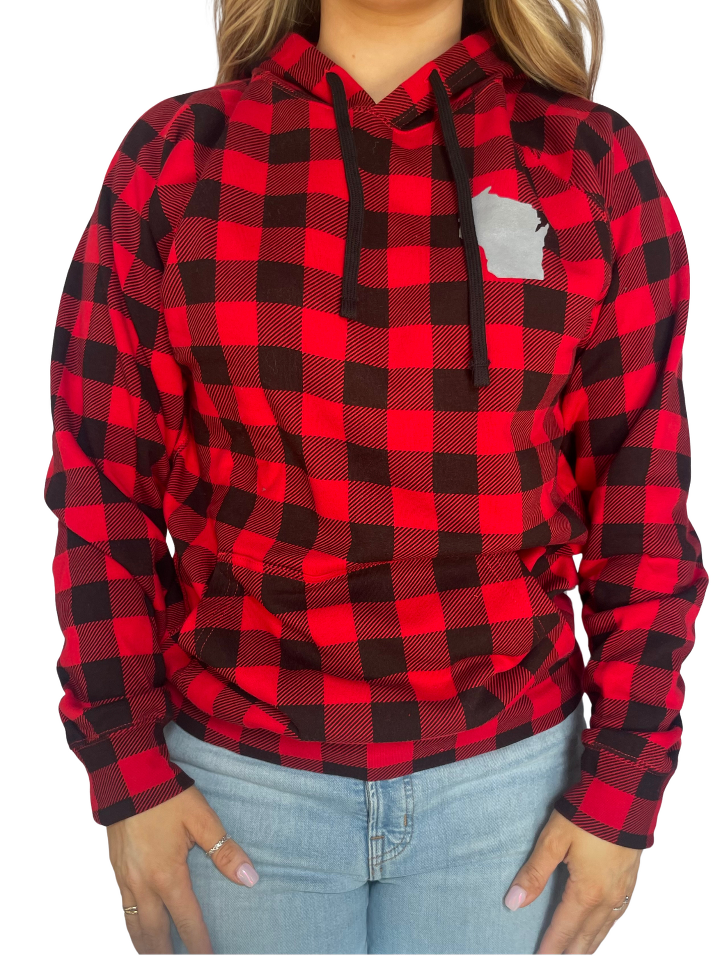 Buffalo Plaid Wisconsin Hoodie