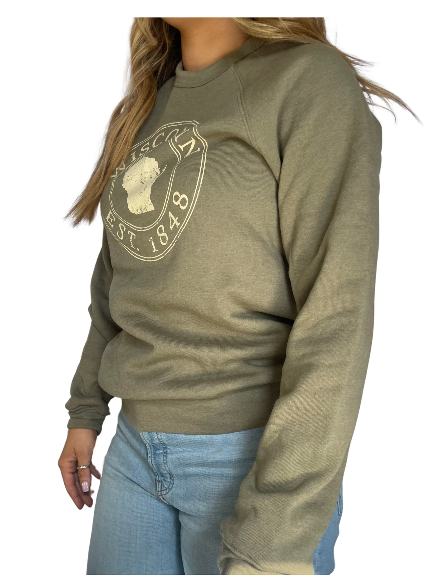 WI Button Crewneck Sweatshirt