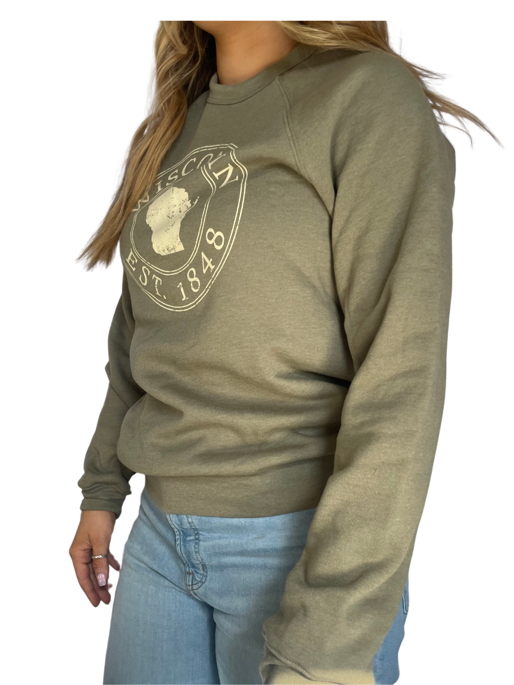 WI Button Crewneck Sweatshirt