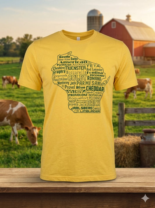 Cheese Tee in Heather Gold