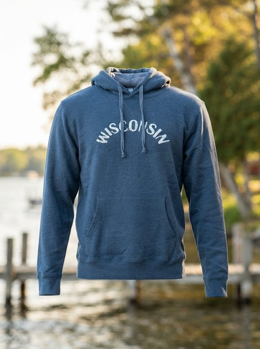 Wisconsin Curve Hoodie in Indigo