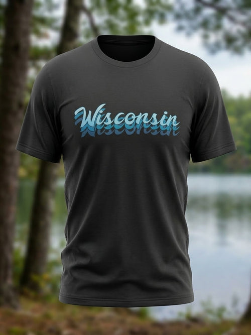 Wisconsin shadow tee in black