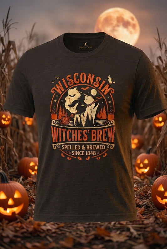Wisconsin Witch on black