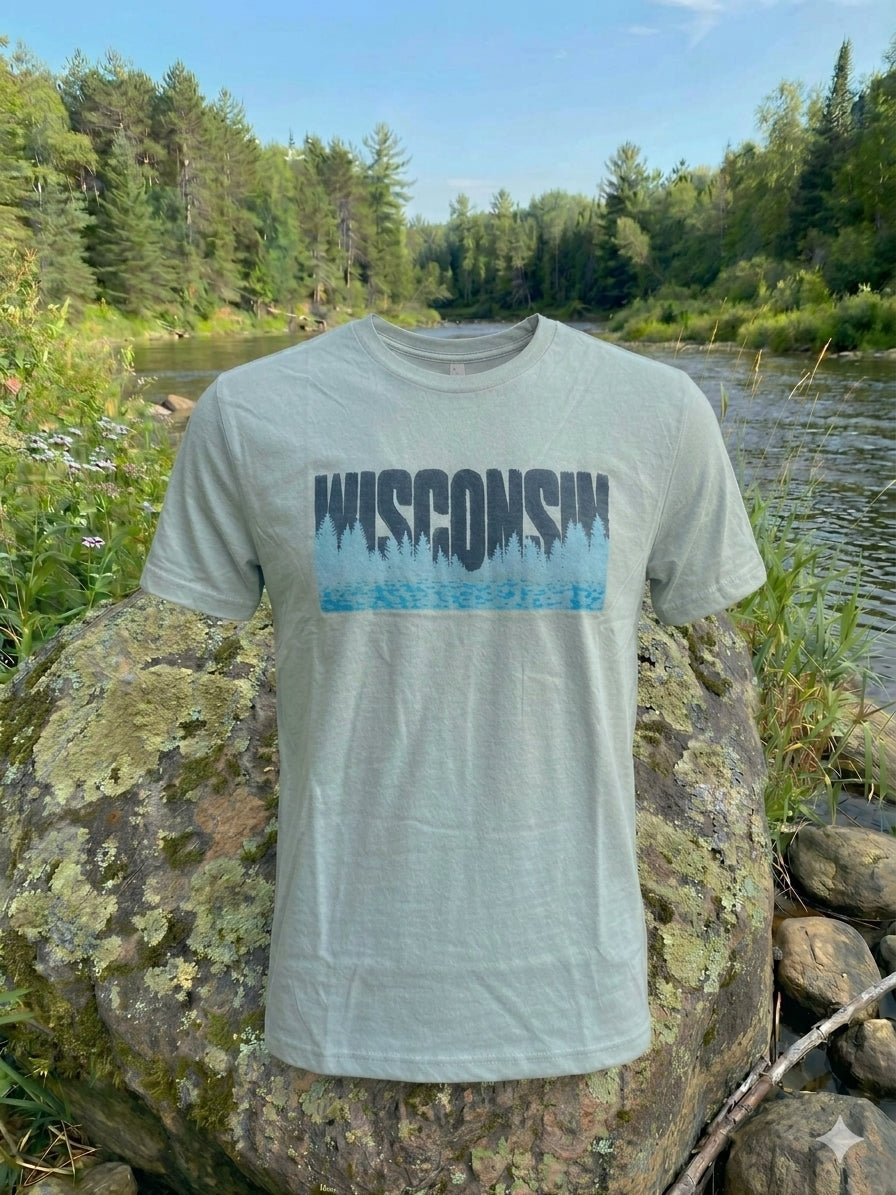 Lake Tee on stone wash denim
